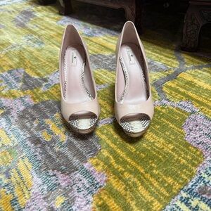 Chic light pink Peep-Toe Heels